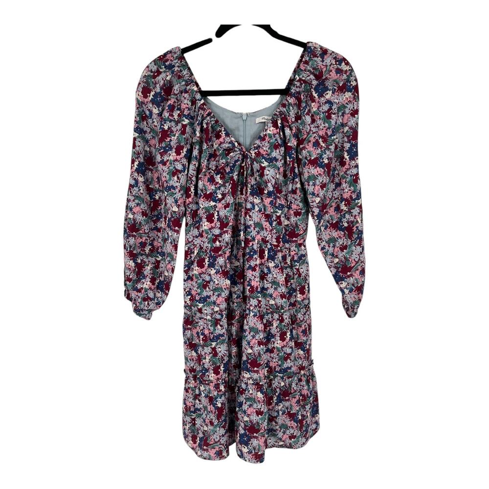 Madewell dress Amalia floral tiered minidress size 0